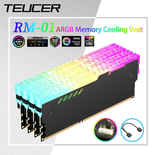 TEUCER RM-01 ARGB Aluminum RAM Heatsink - 5V 3-Pin