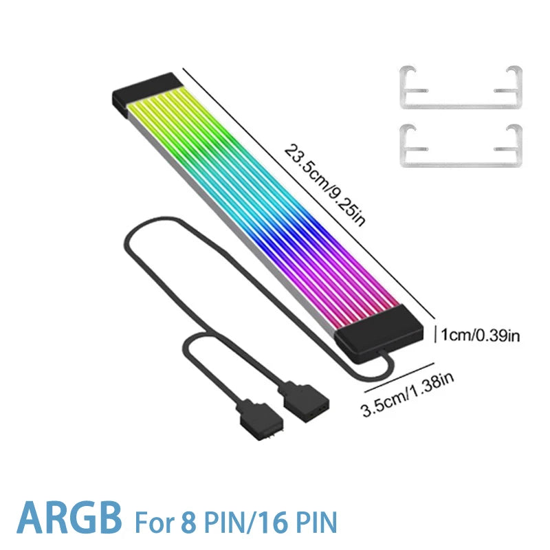 (Strimmers) AIPHY AL200/AL300 Bendable ARGB LED Light Board for 24-Pin Motherboard and 8-Pin/12VHPWR GPU Extension Cables.
