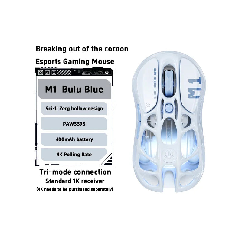 Mercury M2 – Futuristic FPS Mouse (GravaStar)
