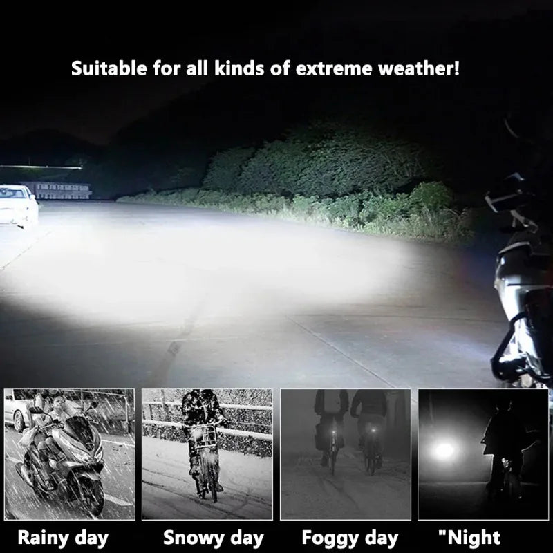 Motorcycle LED Spot Light Dual Color Hi/Low Beam Fog Lamps for Car Trucks SUV UTV Mini Lens Headlight Driving Light