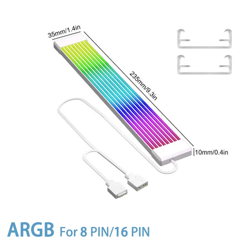 (Strimmers) AIPHY AL200/AL300 Bendable ARGB LED Light Board for 24-Pin Motherboard and 8-Pin/12VHPWR GPU Extension Cables.