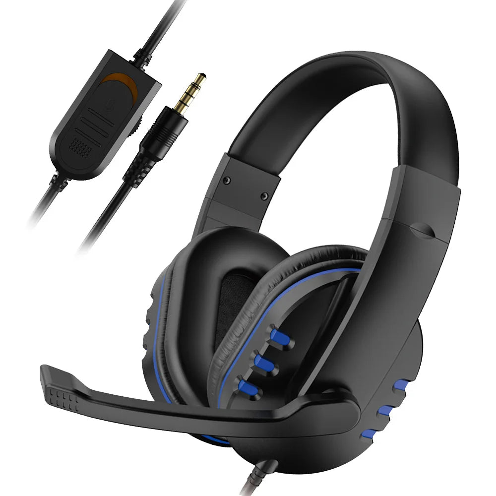 Wired Gaming Headset Earphones Music For PS4 Play Station 4 Game PC Chat computer With Microphone