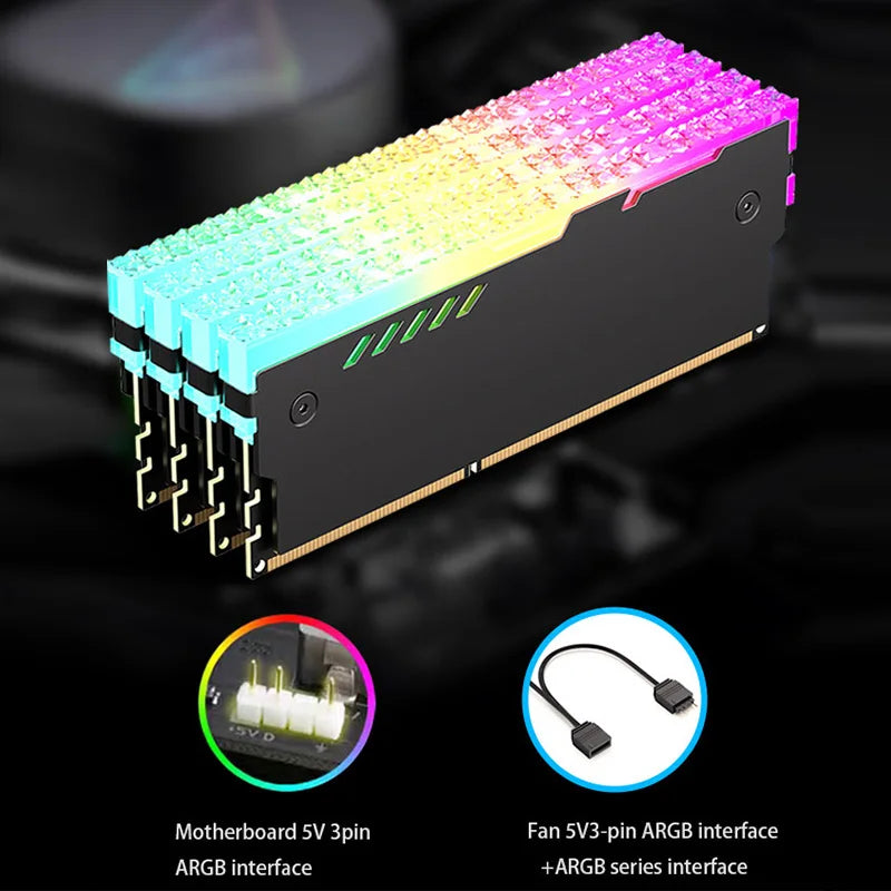 TEUCER RM-01 ARGB Aluminum RAM Heatsink - 5V 3-Pin