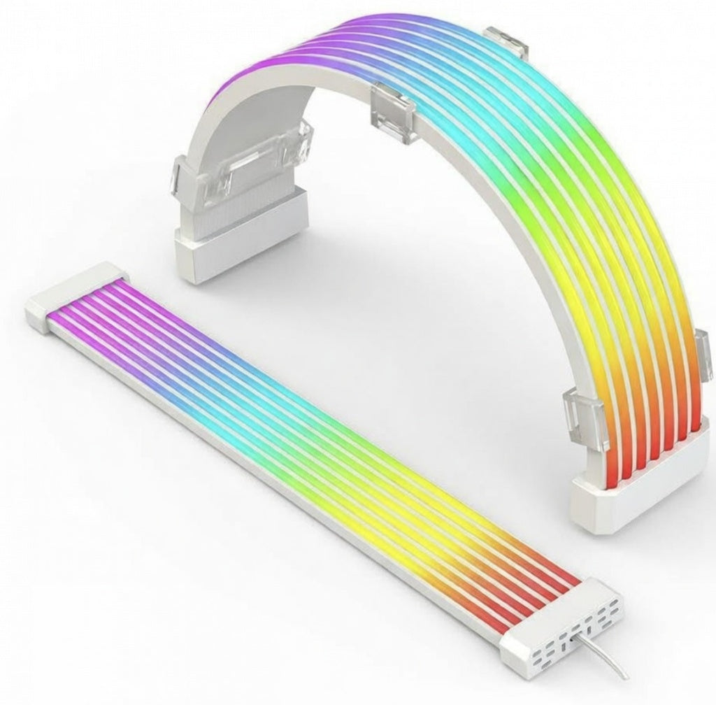 (Strimmers) AIPHY AL200/AL300 Bendable ARGB LED Light Board for 24-Pin Motherboard and 8-Pin/12VHPWR GPU Extension Cables.
